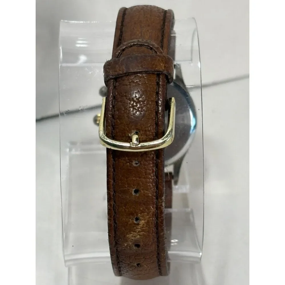 Sharp Opti-glo 361633 brown dial vintage women's watch, working